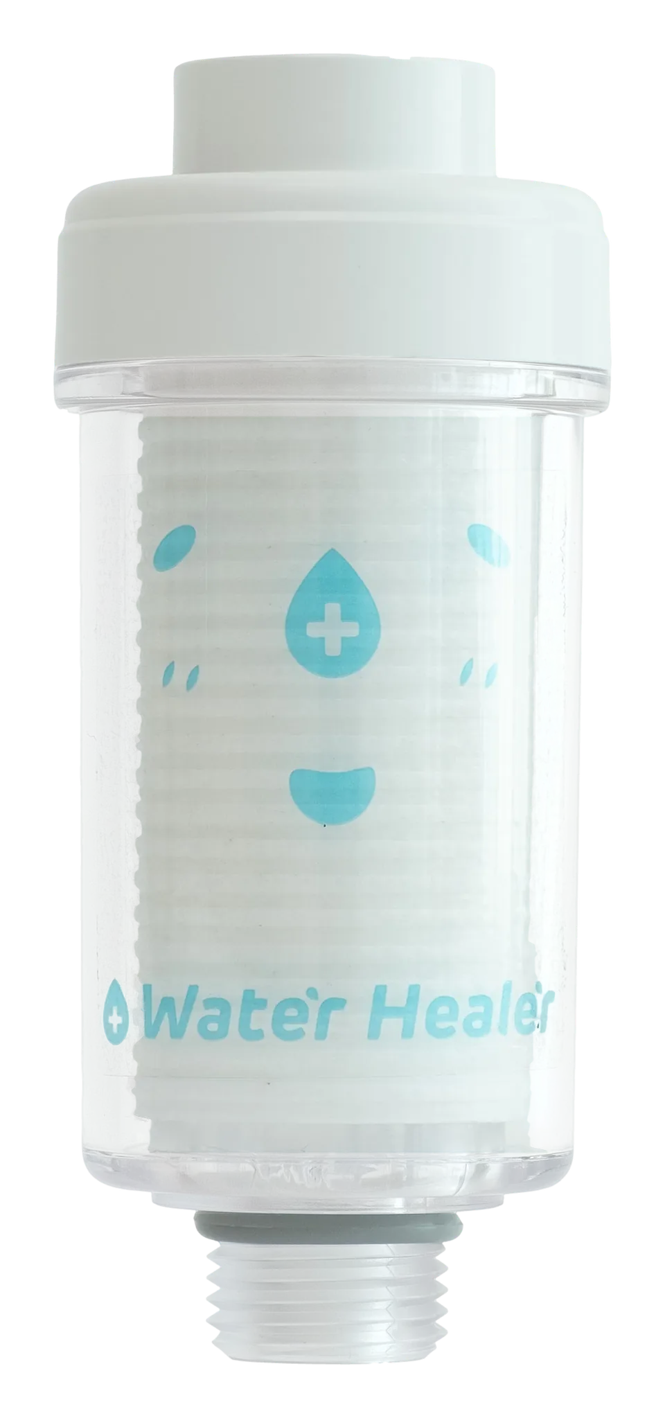 ฟิลเตอร์ฝักบัวสำหรับเดินทาง Water Healer ด้านที่มีโลโก้